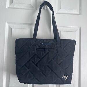 LUG Quilted Skyliner Tote Bag in Heather Indigo